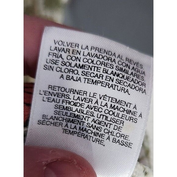 Alfred Dunner Womens Sz 12P Semi Sheer Snakeskin Pattern Keyhole Accent Top Tan - Picture 10 of 10